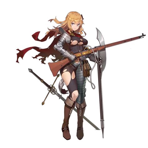 Safebooru 1girl Alternate Costume Armor Bangs Blue Eyes Bolt Action Boots Breasts Brown