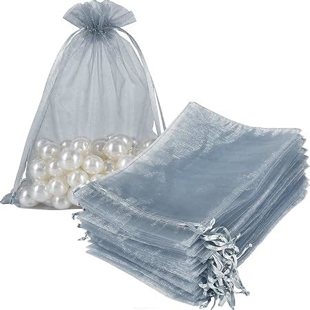 Amazon Volanic 50PCS 5X7 Inch Sheer Drawstring Organza Gift Bag