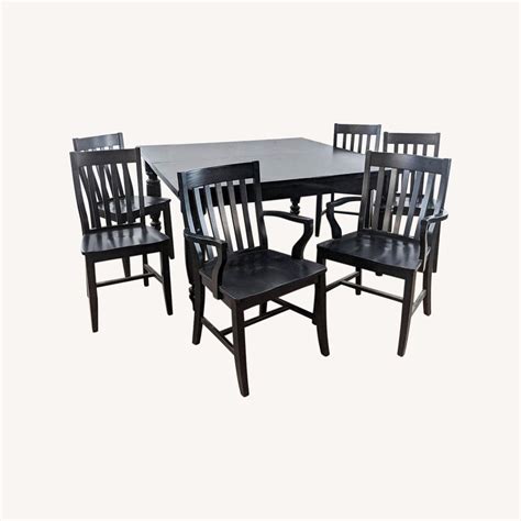 Pottery Barn Black Dining Set Aptdeco