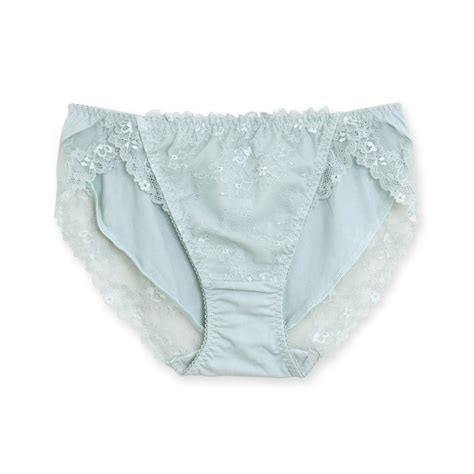 フランデランジェリー fran de lingerie シンプルレース穿きやすいノーマルショーツ スフレフィットチューブブラ ショーツ ショーツ返品不可商品 グリーン
