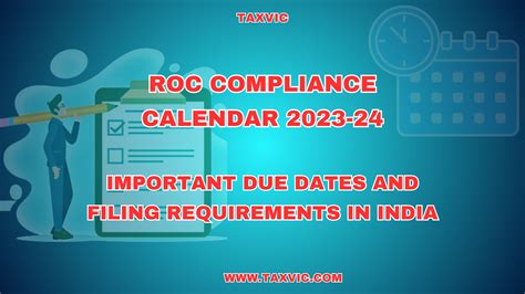 Roc Compliance Calendar 2023 24 Important Due Dates And Filing