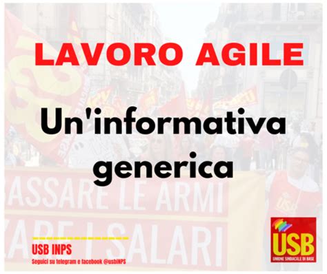 USB Pubblico Impiego INPS Lavoro Agile Un Informativa Generica