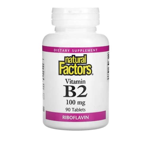 Natural Factors Vitamin B2 100 Mg 90 Tablets Lazada