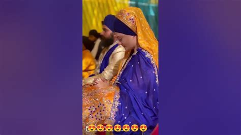 🥰 ️ਜੁੱਗ ਜੁੱਗ ਜੀਵੇ ਮੇਰਾ ਬਾਬਲ ਸੋਹਣਾਂ😍🥰 Couple Goals 🤩🥰 Punjabi Wedding 🥰😍