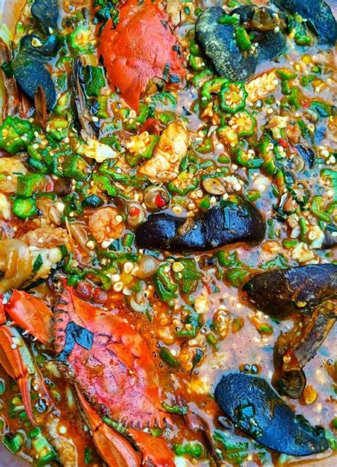 Seafood Okro Traditional Nigerian Dish