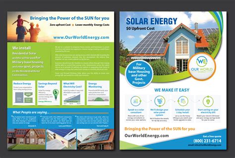 Elegant Playful Solar Energy Flyer Design For A Company By Meet007