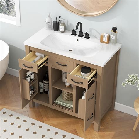 Amazon Virubi Bathroom Vanity With Single Sink Combo Modern