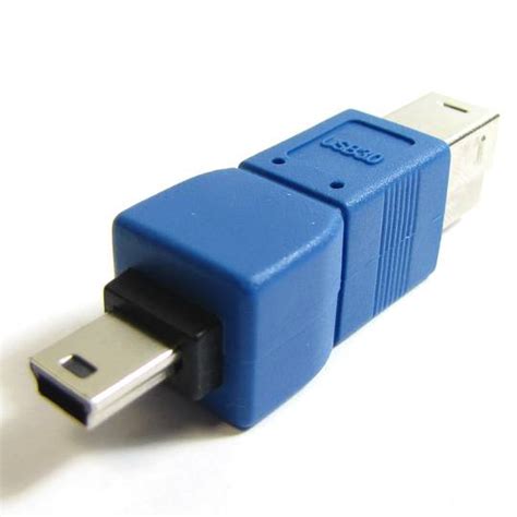 Adaptateur Usb Usb 30 à 20 B Mâle To B Mini Usb 5 Broches Mâle Cablematic