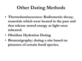 Paleoanthropology and Dating methods in Geology | PPT