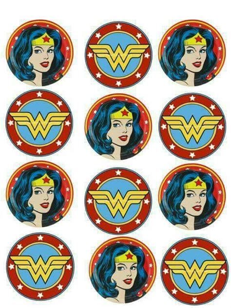 Fotos Em Topper Para Imprimir F8A Wonder Woman Birthday Superhero