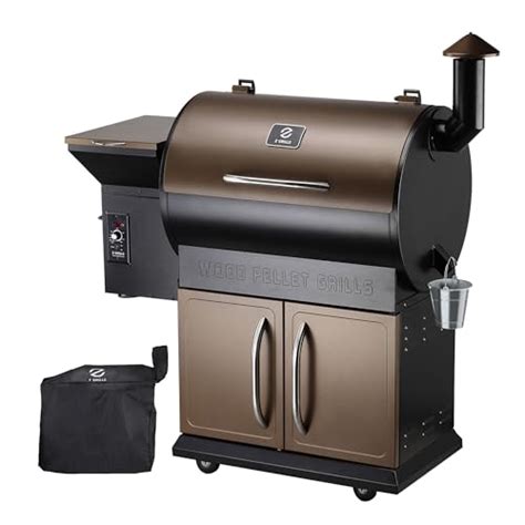 Z GRILLS Wood Pellet Grill Smoker with PID Control, Rain Cover, 700 sq. in Cooking Area for ...