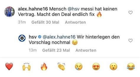 Hsv Reagiert Bei Twitter Auf Messi Vorschlag