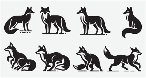 Artistic Fox Clip Art Collection Perfect For Eco Friendly Products