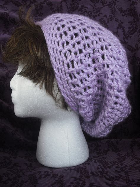 Easy Super Slouch Hat Crochet Pdf Pattern, Beret Crochet Pattern ...