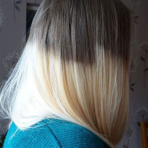 Dark Brown Hair With Blonde Dip Dye