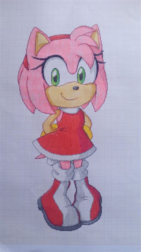 Pixel Art Amy Rose By Paintpixelart On Deviantart