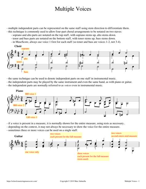 Multiple Voices Sheet Music For Vocals Solo Musescore