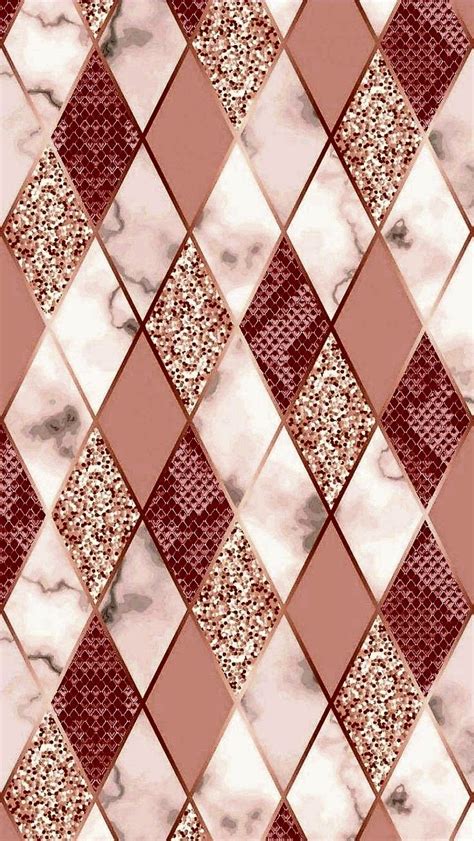 A Pink And White Checkered Pattern With Gold Glitters