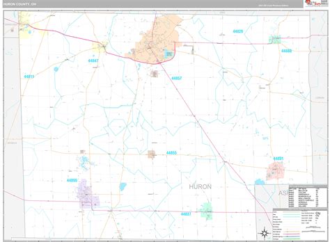 Huron County Oh Wall Map Premium Style By Marketmaps