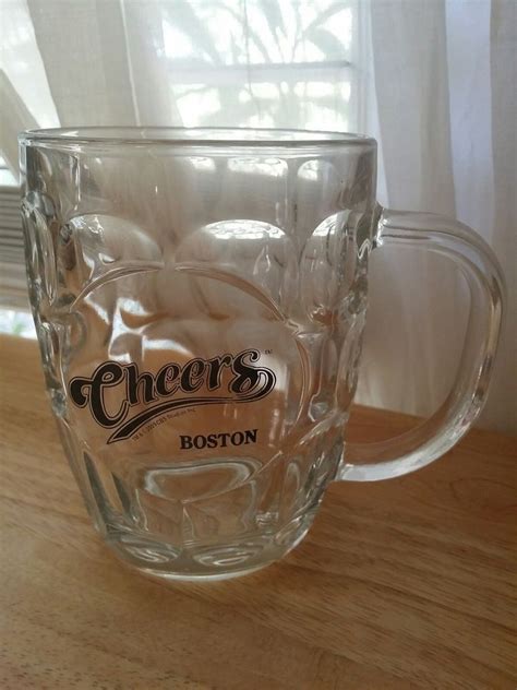 Cheers Show Logo Boston Beer Mug Thumb Print Bar Glass Pub Tv Collectible 2009 Collectibles