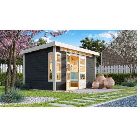 Abri De Jardin M Kastorf En Bois Gris Mm Karibu