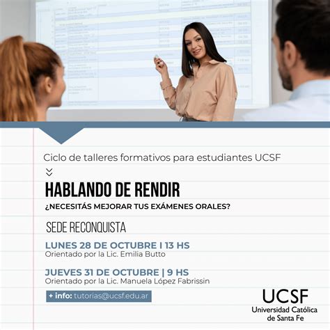 Talleres de Tutorías que potencian el desarrollo académico en la UCSF