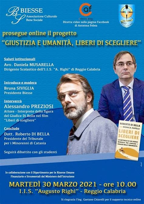 Reggio L Incontro Online Con Il Progetto Liberi Di Scegliere