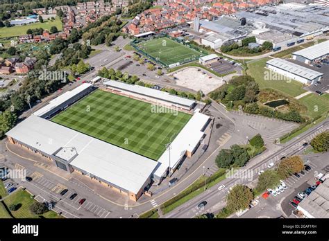 Burton Albion Drone Aerial View Stadium Stock Photo - Alamy