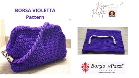 Borsa Alluncinetto Clutch Violetta Tutorial Facile Uncinetto Borsa