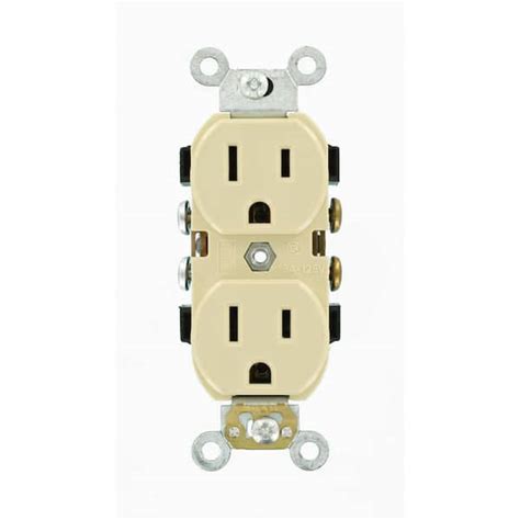 Leviton Industrial Grade Heavy Duty Self Grounding Duplex Outlet