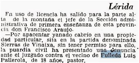 Fulleda Peti Qui Peti Den Ncia Contra Un Pastor De Fulleda El