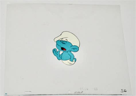 Peyo Smurfs Original Animation Production Cel With Coa Catawiki