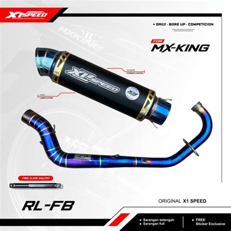 Jual Knalpot Yamaha MX KING Header BLUEMOON Original X1 Speed Racing