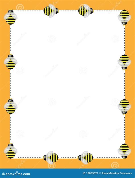 Bees Borders Frame Stock Vector Illustration Of Bees 13835021