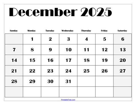 December 2025 Calendar Month Printable Pdf - Korry Mildrid