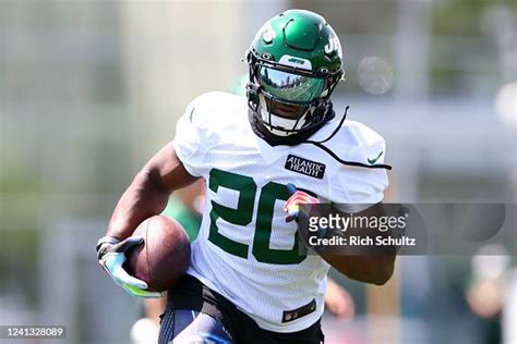 Running Back Breece Hall Of The New York Jets Runs A Play During New