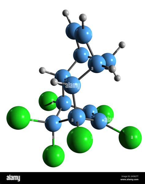 3d Imágen De La Fórmula Esquelética De Aldrin Estructura Química Molecular Del Insecticida