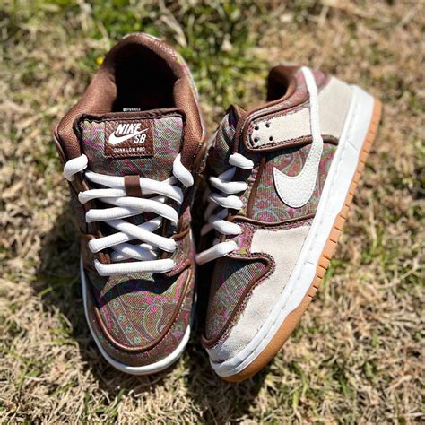 Nike Sb Dunk Low Pro Paisley Brown Bandana Sneakers Actus