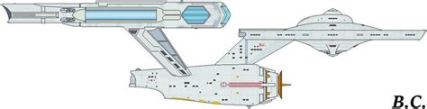 Star Trek Starboard Schematic Of Battlecruiser Class Variant Refit