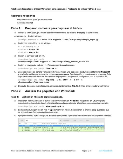 Lab Using Wireshark To Observe The Tcp Way Handshake