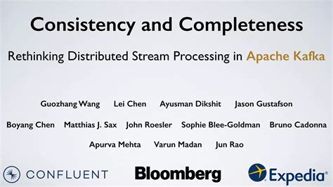 Consistency And Completeness Rethinking Distributed Stream Processing