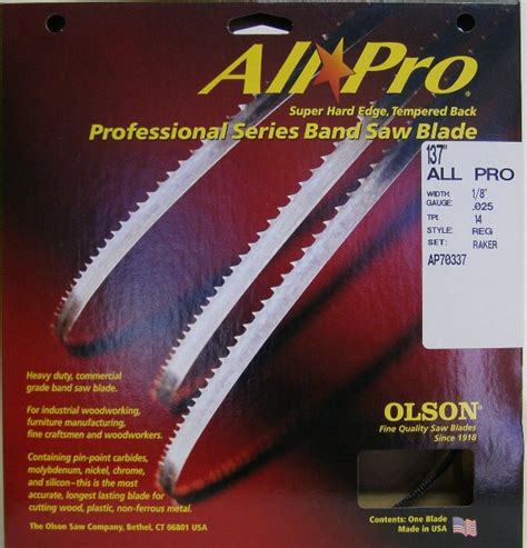 Olson 137 All Pro Band Saw Blade 18 14 Tpi Mikes Tools