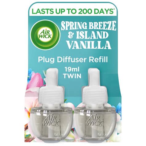 Air Wick Spring Breeze And Island Vanilla Electric Diffuser Twin Refill