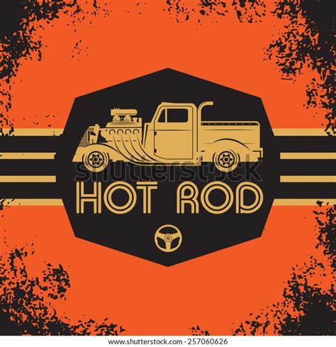 Retro Hot Rod Poster Vector Illustration Stock Vector Royalty Free 257060626 Shutterstock