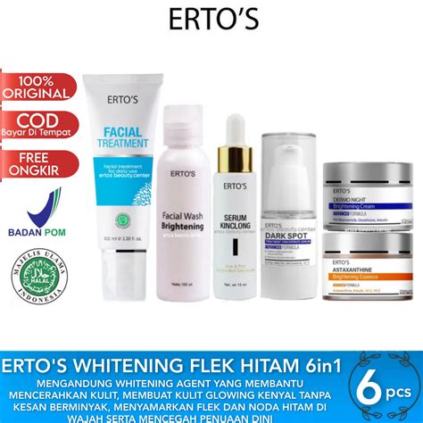 Jual Ertos Paket Whitening Flek Hitam Membandel Dan Noda Hitam In