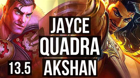 Jayce Vs Akshan Top Winrate Quadra Kr Master Youtube