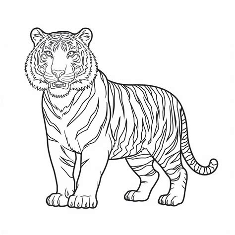 Coloriage Tigre Imprimable Gratuit Dessin Gratuit à Imprimer