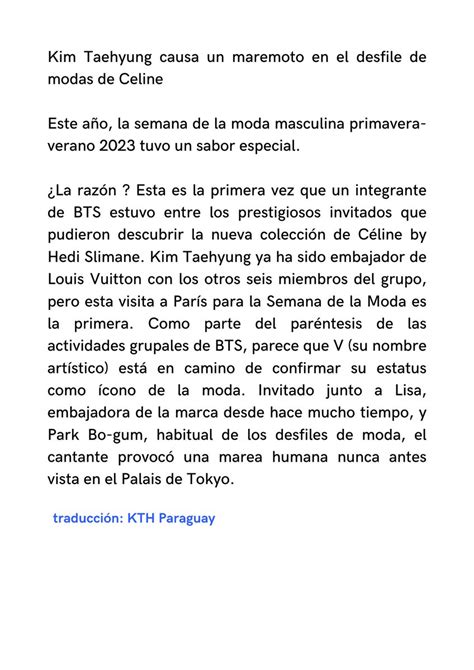 KTH Paraguay On Twitter INFO La Revista Francesa VOICI Destaca El