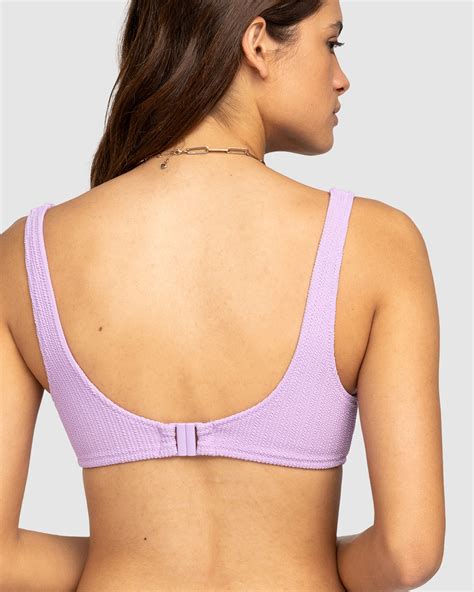 Roxy Aruba Bralette Bikini Top For Women Crocus Petal Surfstitch