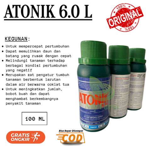 Pupuk Hormon Zpt Atonik 6 0l 100 Ml Zat Pengatur Tumbuh Obat